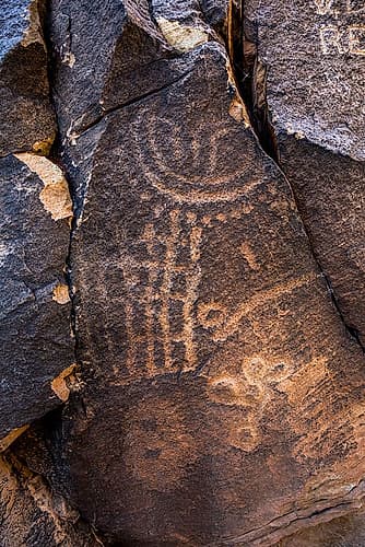 Ancient petroglyphs seen at Parowan Gap. Nature Print